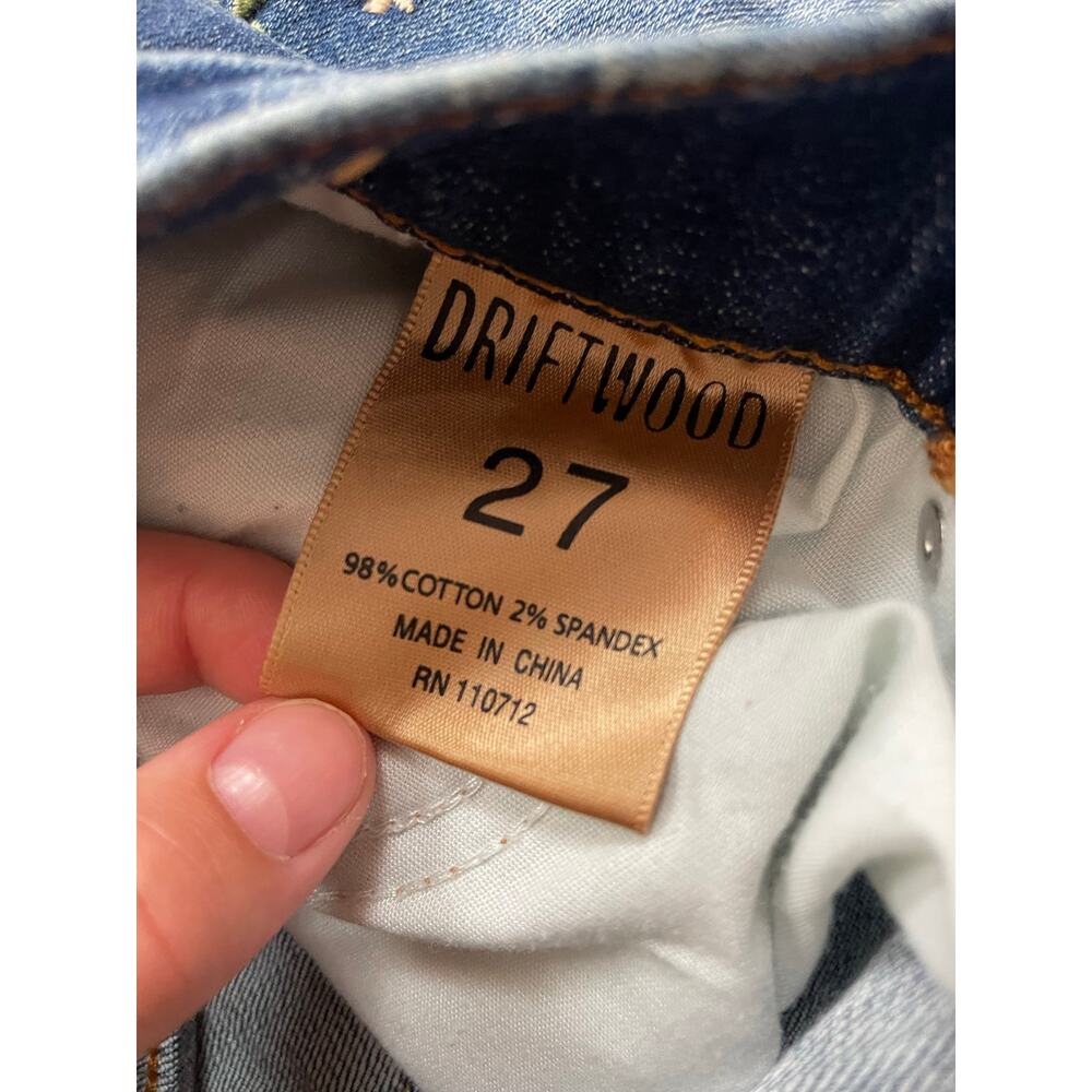 Driftwood Kelly Classic Fit Embroidered Floral Bootcut Jeans Womens 27 - Picture 7 of 14